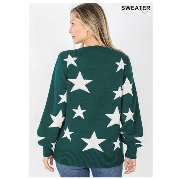 🌺2/$35 sale star print sweater - Picture 3 of 7